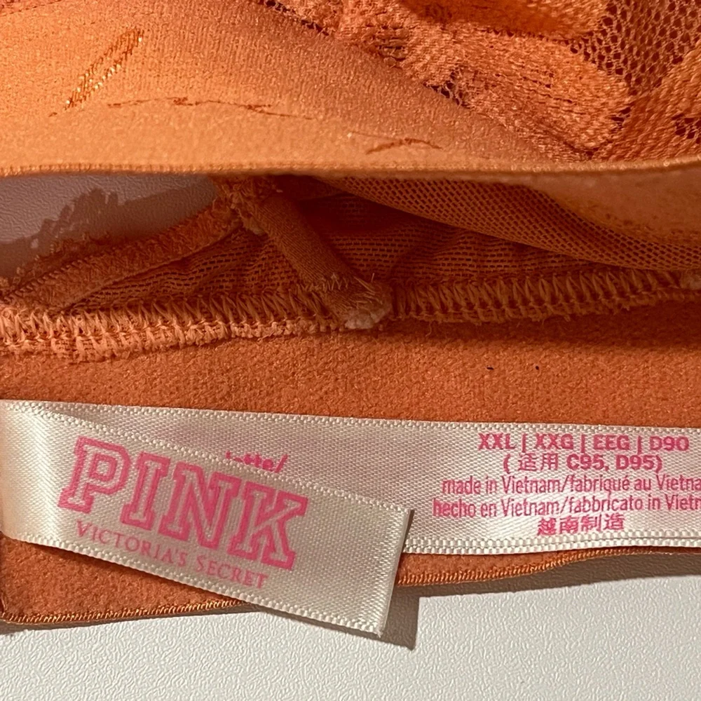Victoria's Secret PINK Orange lace bralette, size XXL EUC - Picture 5 of 5